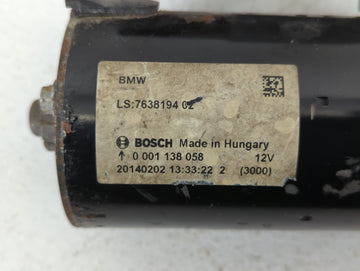 2011-2017 Bmw X3 Car Starter Motor Solenoid OEM P/N:7638194 02 Fits Fits 2011 2012 2013 2014 2015 2016 2017 2018 2019 2020 OEM Used Auto Parts