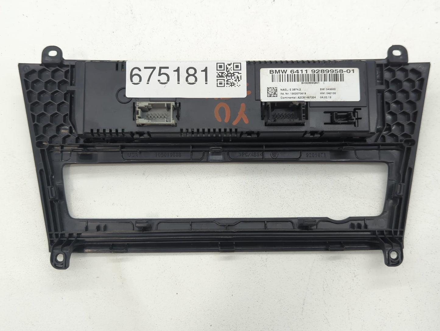 2011-2014 Bmw X3 Climate Control Module Temperature AC/Heater Replacement P/N:6411 9289958 -01 Fits Fits 2011 2012 2013 2014