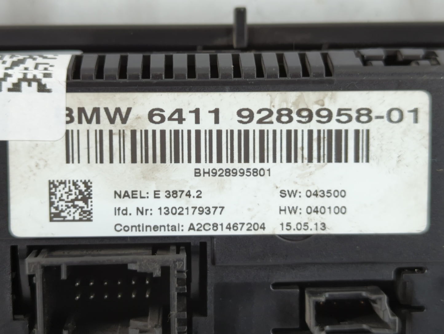2013-2014 Bmw X3 Climate Control Module Temperature AC/Heater Replacement P/N:6411 9289958-01 Fits Fits 2013 2014 OEM Used A