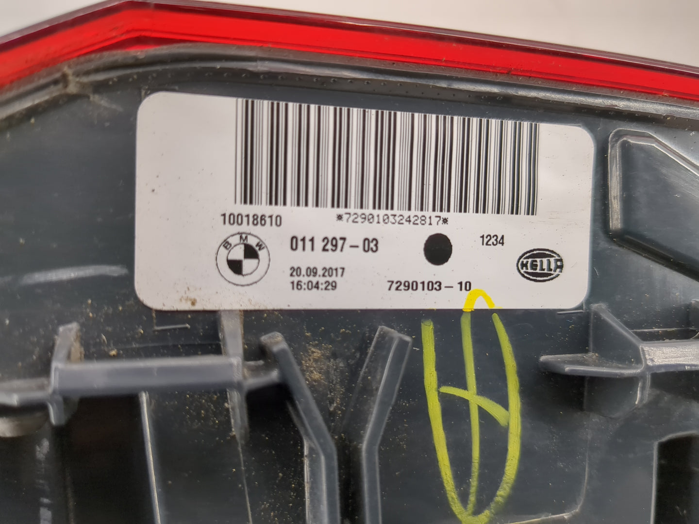 2014-2018 Bmw X5 Tail Light Assembly Driver Left OEM P/N:011 297 -03 Fits Fits 2014 2015 2016 2017 2018 OEM Used Auto Parts 
