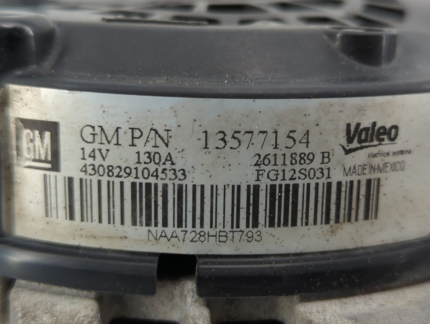 2013-2021 Buick Encore Alternator Replacement Generator Charging Assembly Engine OEM P/N:13577154 Fits OEM Used Auto Parts -