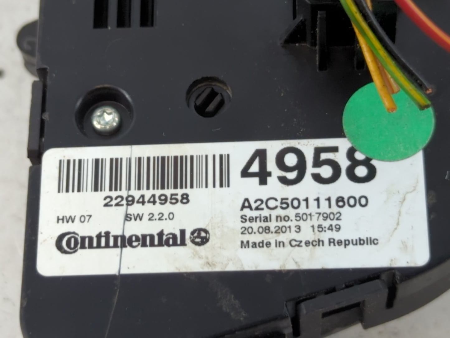 2013-2016 Buick Encore Climate Control Module Temperature AC/Heater Replacement P/N:A2C50111600 22944958 Fits OEM Used Auto 