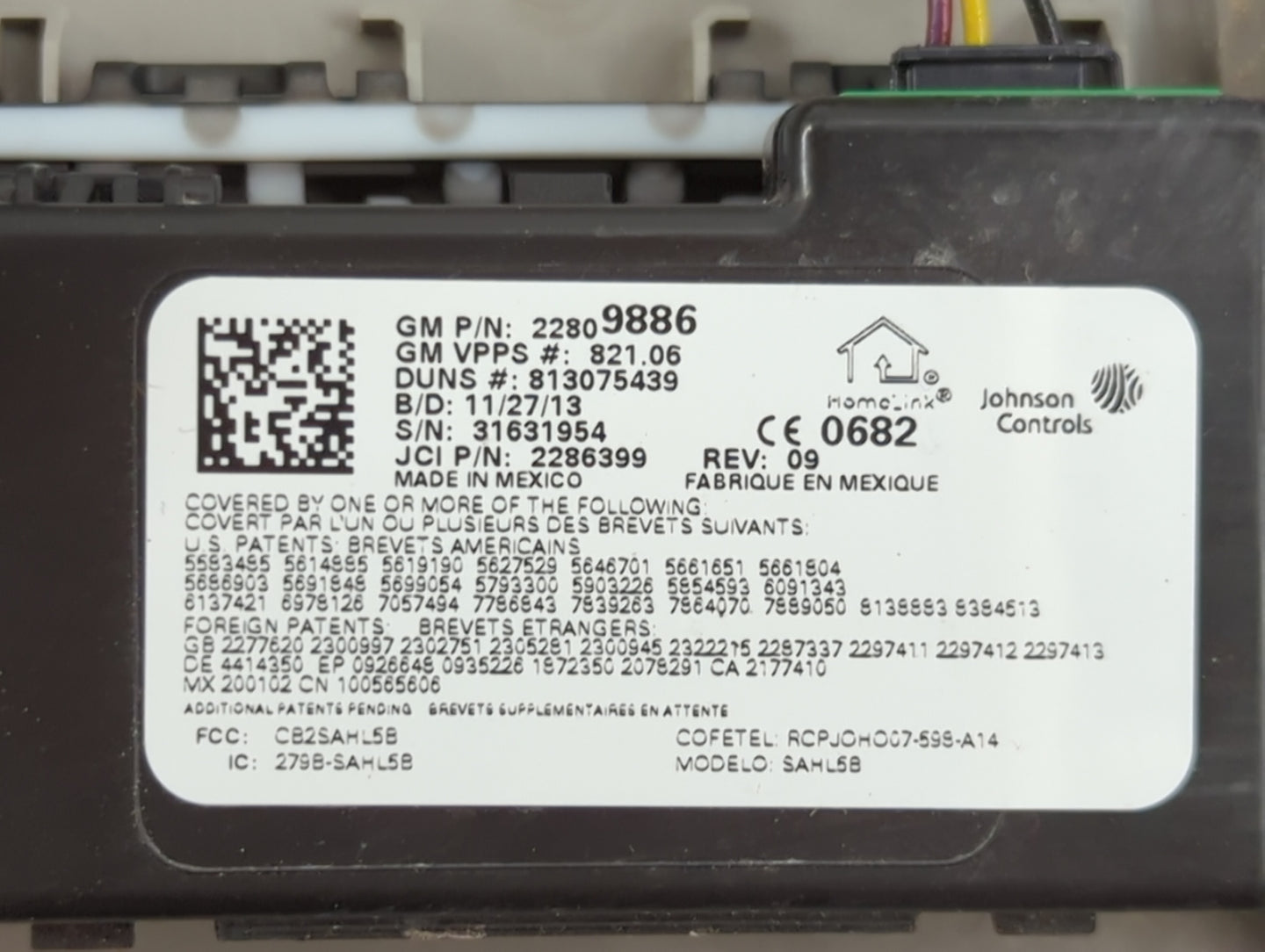 2014 Buick Lacrosse Overhead Roof Console - Oemusedautoparts1.com