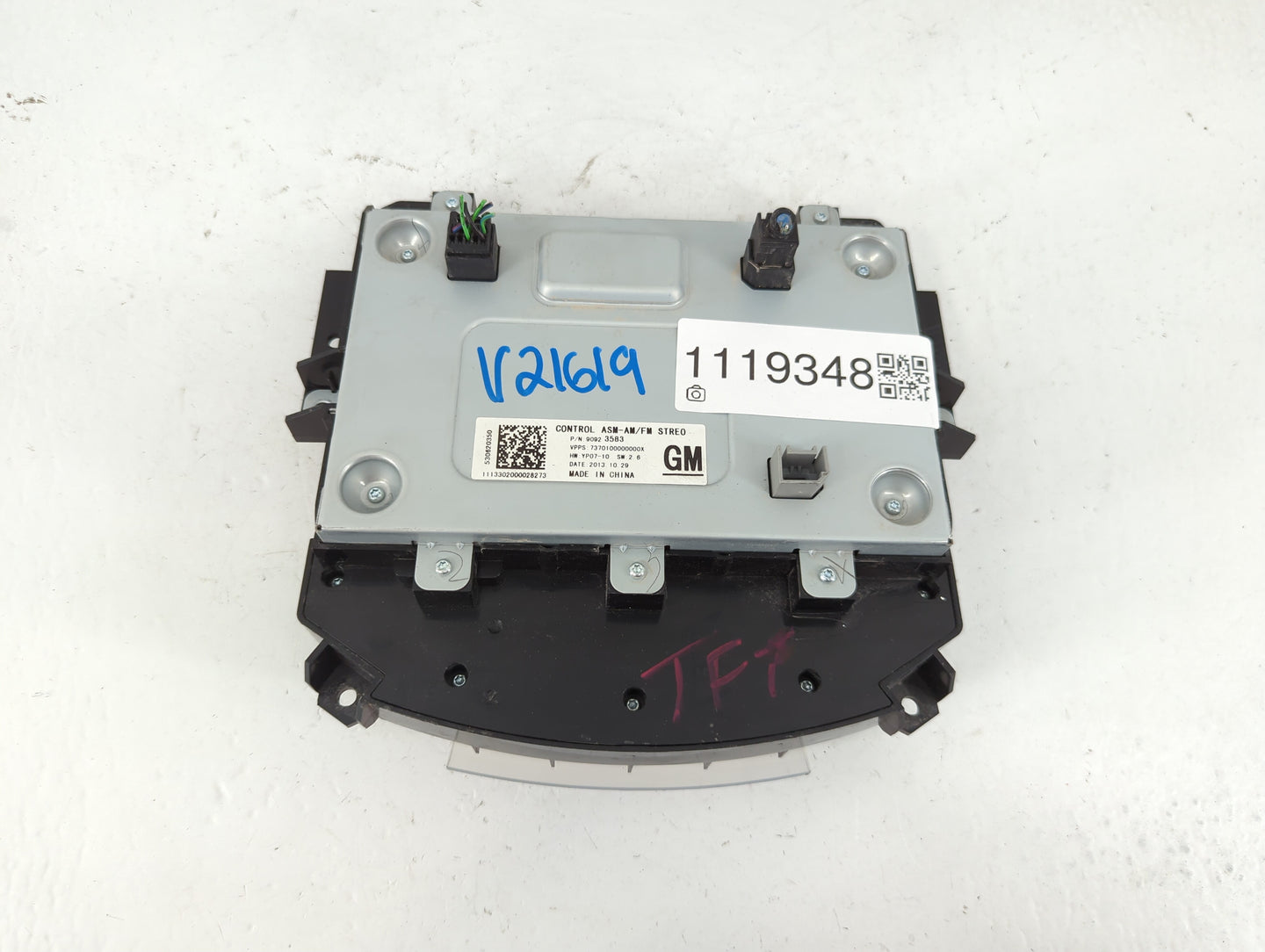 2014 Buick Lacrosse Radio AM FM Cd Player Receiver Replacement P/N:90923583 Fits OEM Used Auto Parts - Oemusedautoparts1.com