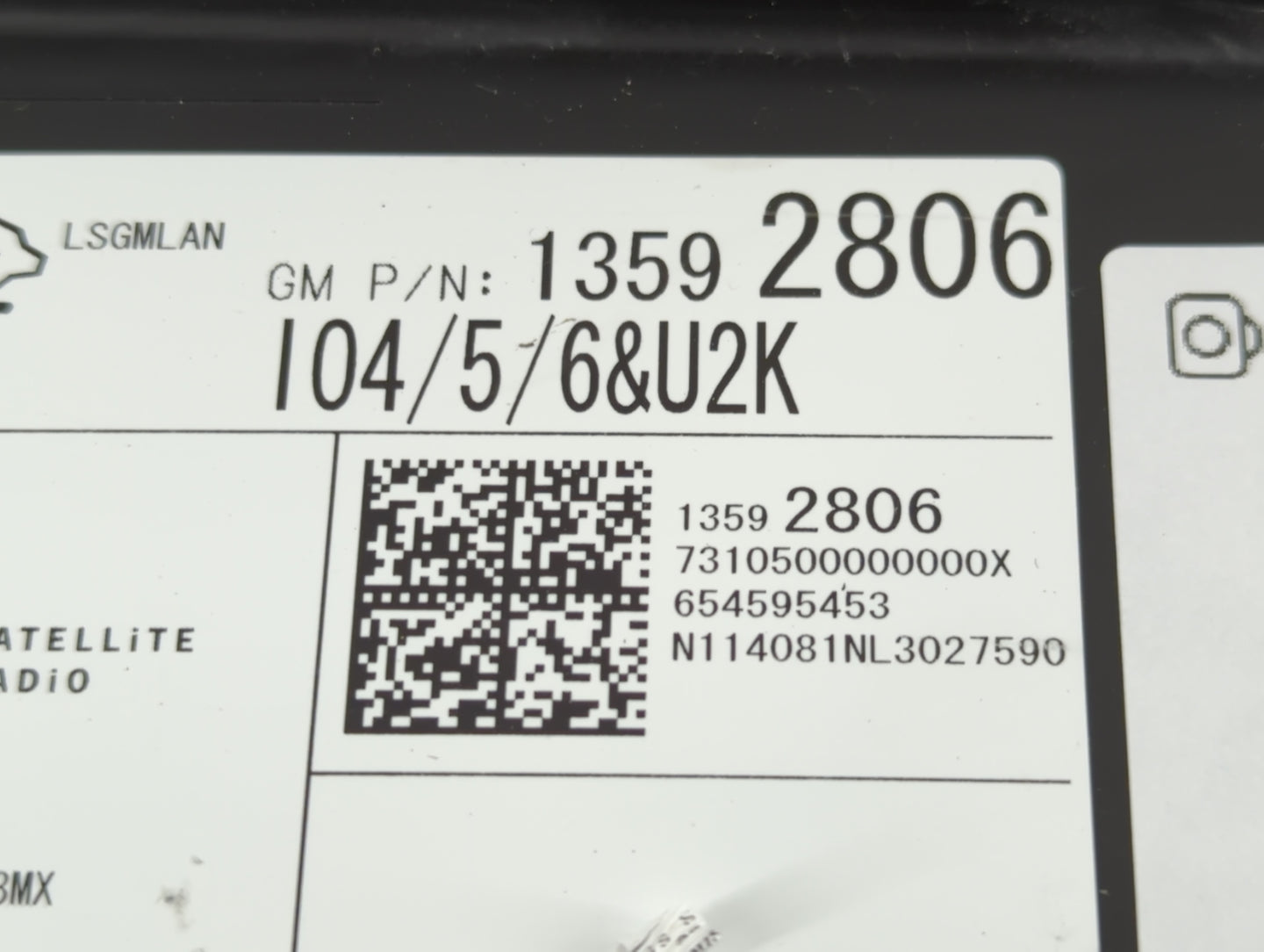 2014 Buick Lacrosse Radio AM FM Cd Player Receiver Replacement P/N:13592806 Fits OEM Used Auto Parts - Oemusedautoparts1.com