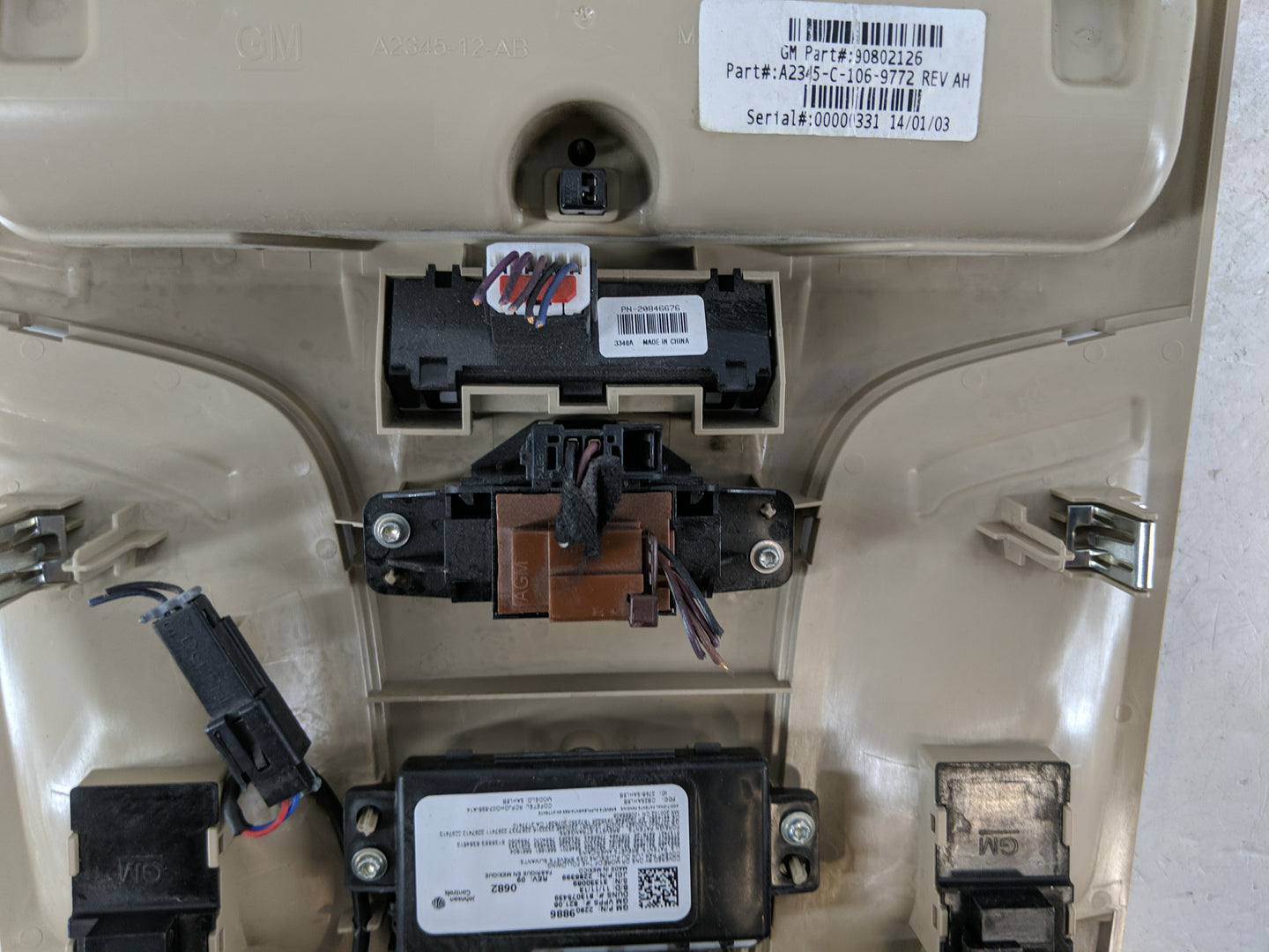 2014 Buick Lacrosse Overhead Roof Console - Oemusedautoparts1.com