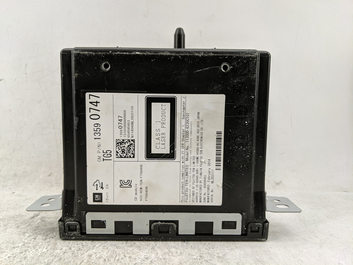 2014 Buick Lacrosse Radio AM FM Cd Player Receiver Replacement P/N:N114048NL2031110 654595453, 13590747 Fits Fits 2013 2015 