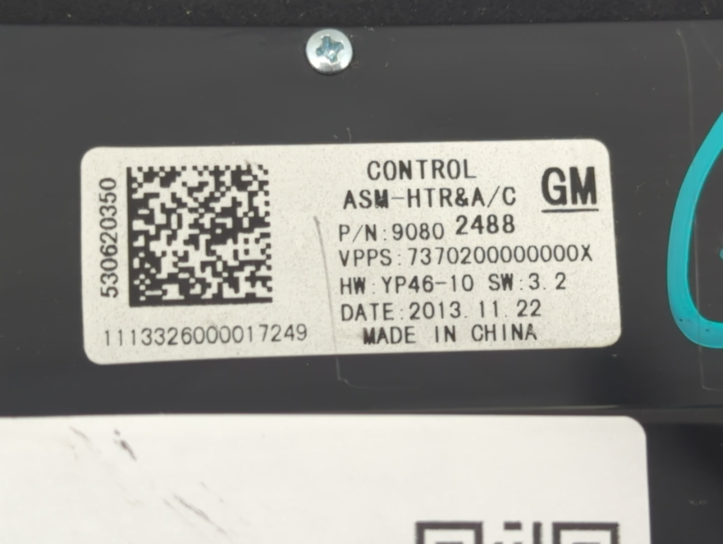 2014 Buick Lacrosse Climate Control Module Temperature AC/Heater Replacement P/N:90802488 Fits OEM Used Auto Parts - Oemused