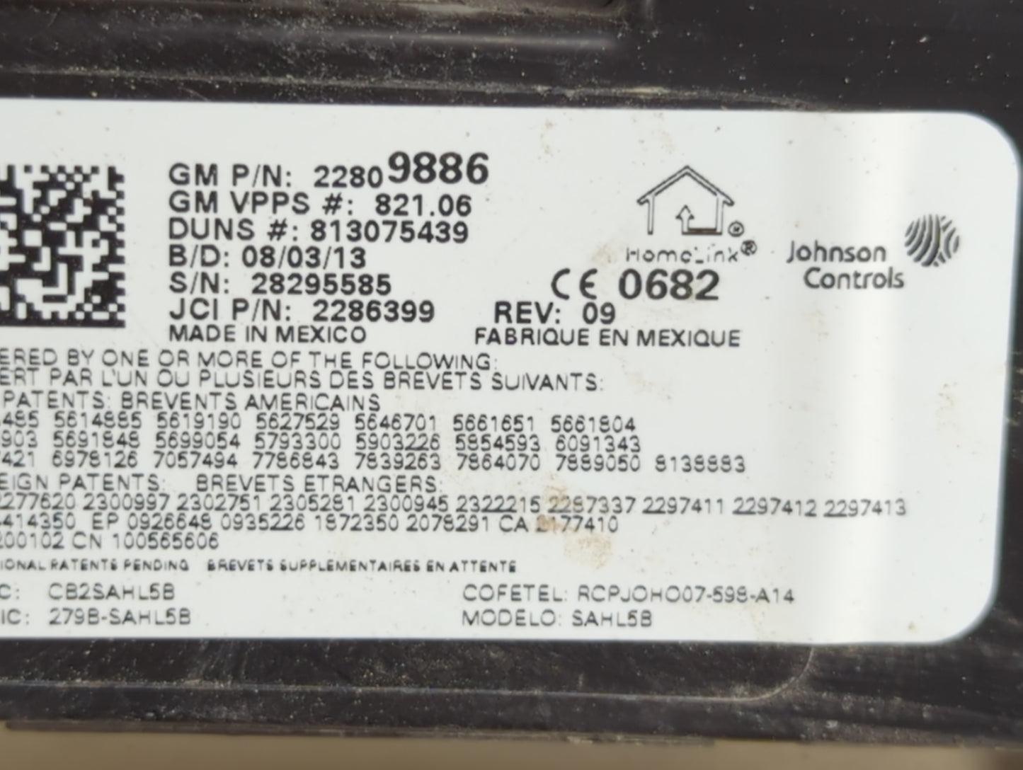 2014 Buick Lacrosse Overhead Roof Console - Oemusedautoparts1.com