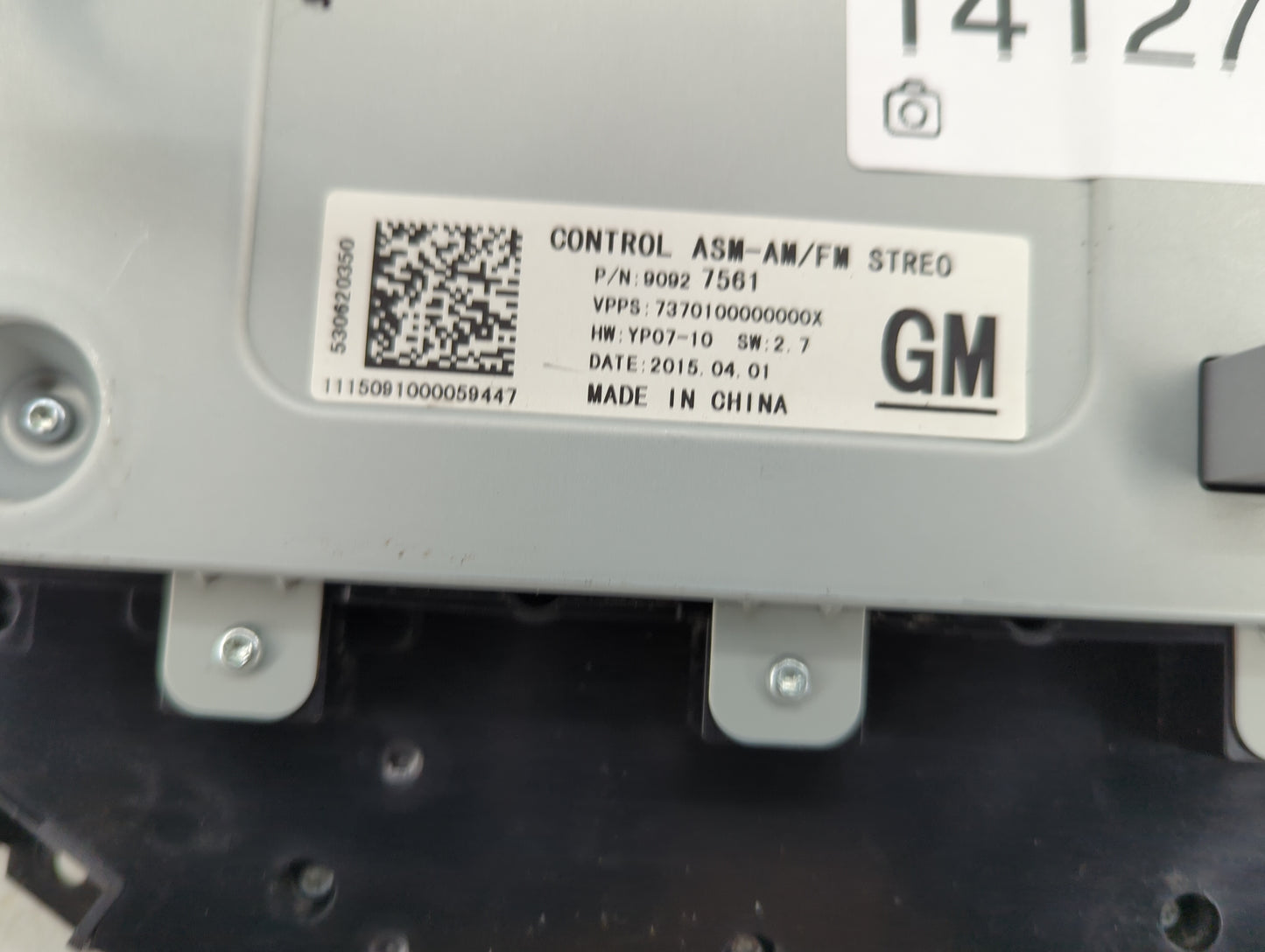 2014-2016 Buick Lacrosse Radio AM FM Cd Player Receiver Replacement P/N:90927561 Fits Fits 2014 2015 2016 OEM Used Auto Part