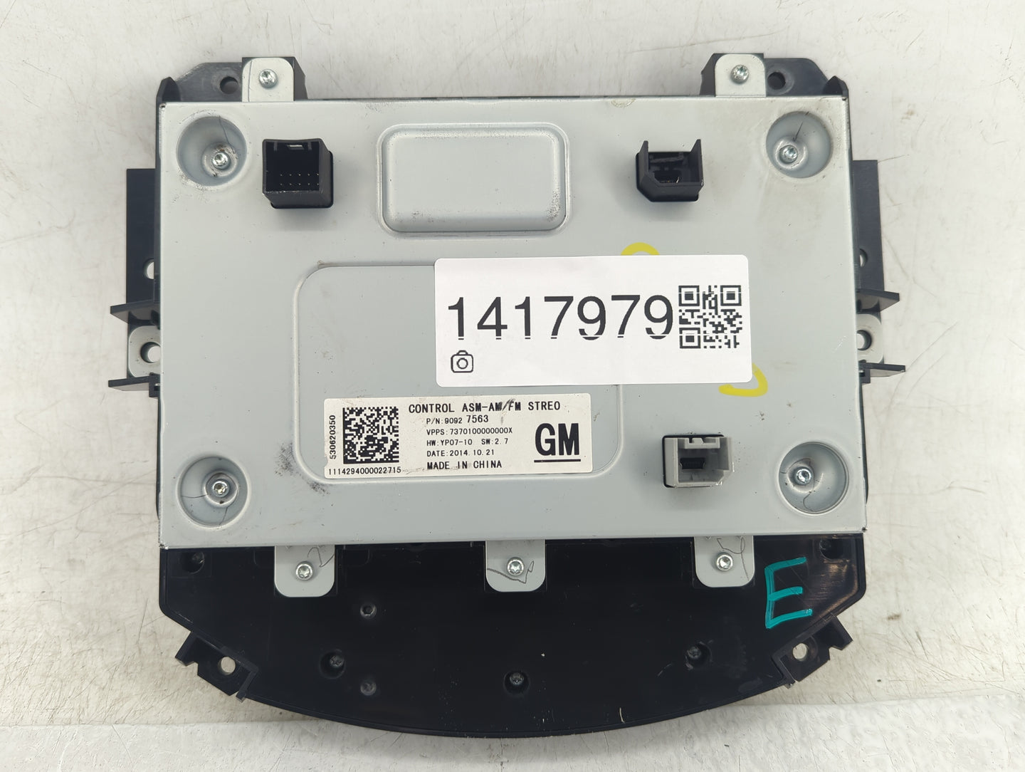 2014-2016 Buick Lacrosse Radio AM FM Cd Player Receiver Replacement P/N:90927563 Fits Fits 2014 2015 2016 OEM Used Auto Part
