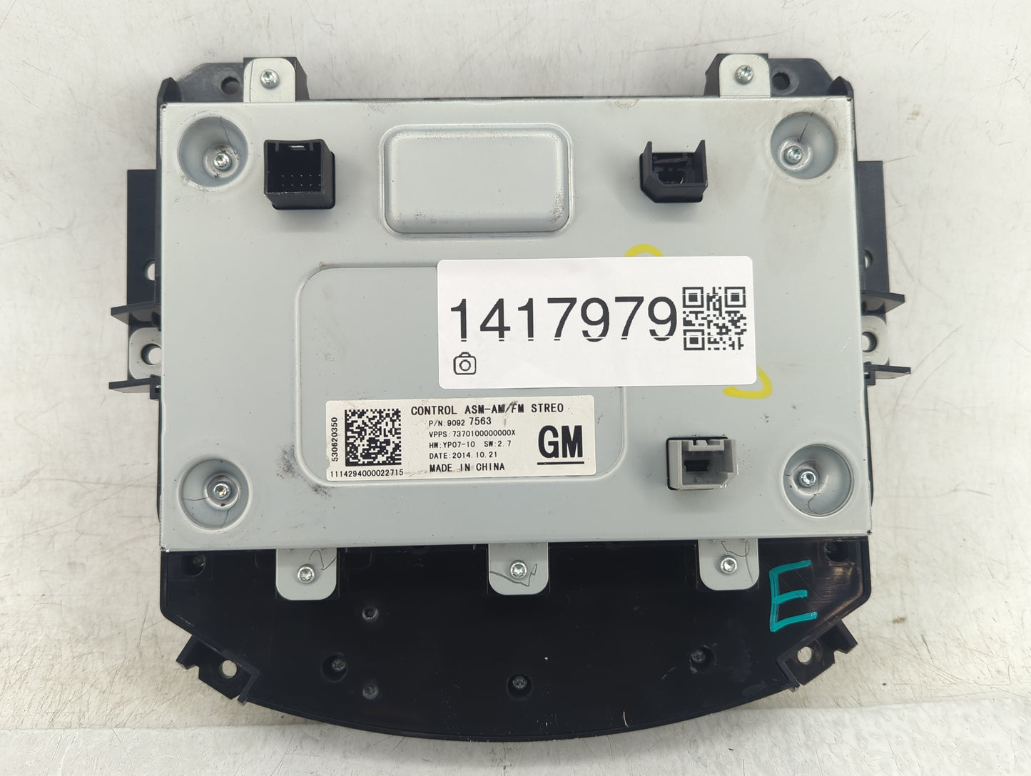 2014-2016 Buick Lacrosse Radio AM FM Cd Player Receiver Replacement P/N:90927563 Fits Fits 2014 2015 2016 OEM Used Auto Part