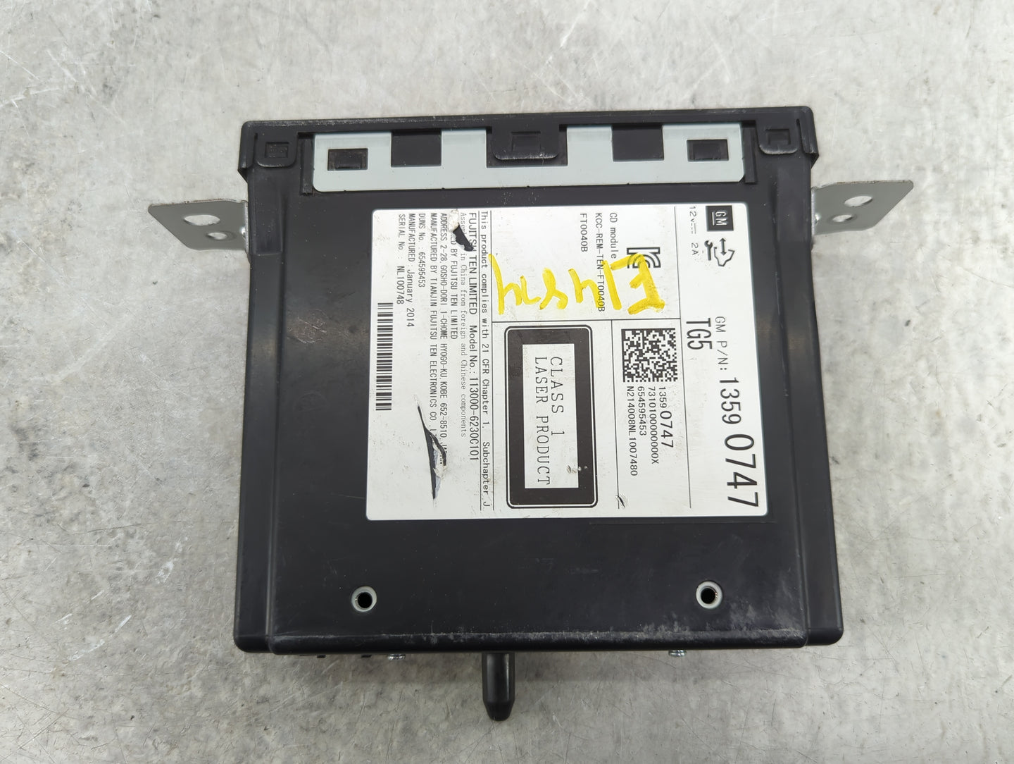 2014 Buick Lacrosse Radio AM FM Cd Player Receiver Replacement P/N:13590747 654595453 Fits OEM Used Auto Parts - Oemusedauto