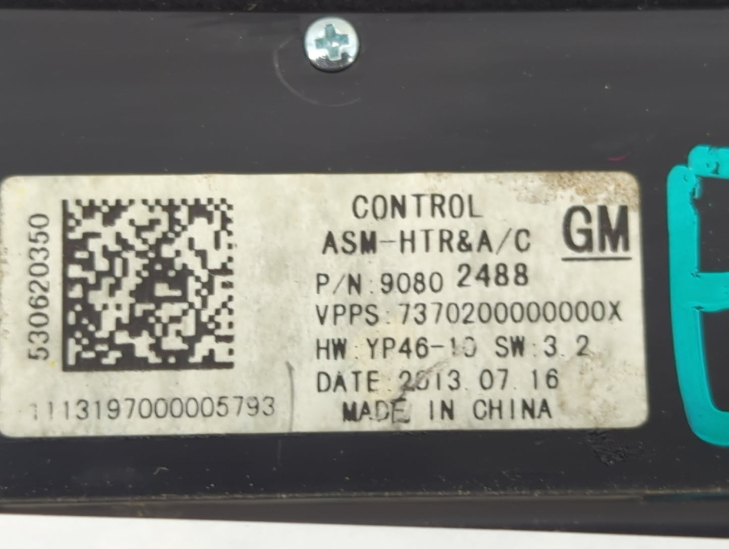 2014 Buick Lacrosse Climate Control Module Temperature AC/Heater Replacement P/N:90802488 Fits OEM Used Auto Parts - Oemused