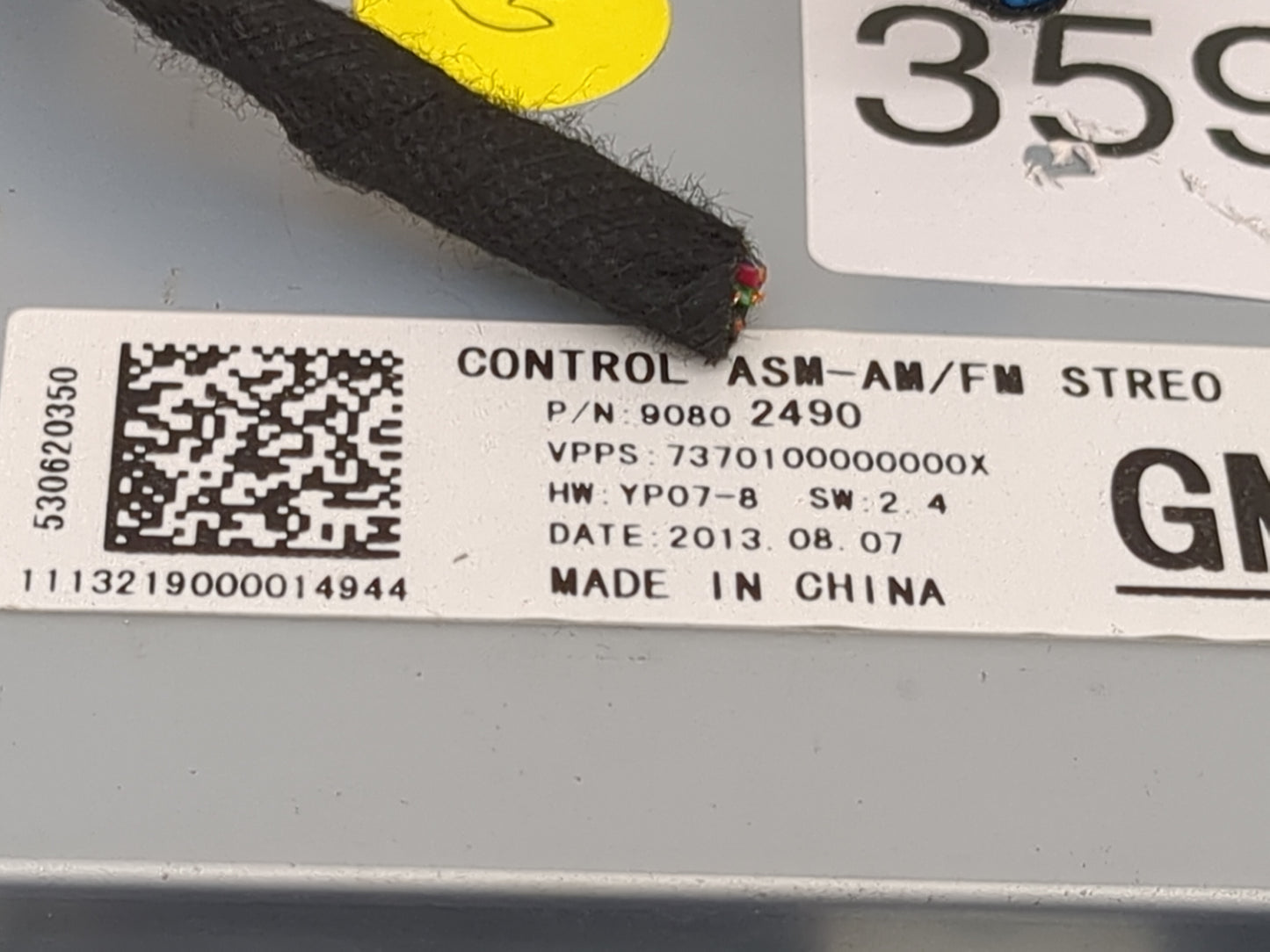 2014 Buick Lacrosse Radio AM FM Cd Player Receiver Replacement P/N:9080 2490 Fits OEM Used Auto Parts - Oemusedautoparts1.co