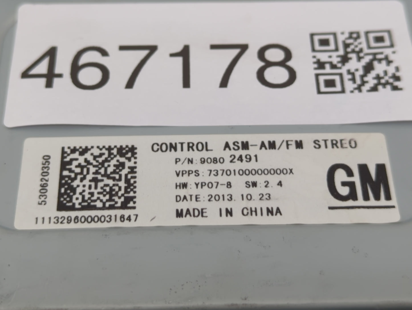 2014 Buick Lacrosse Radio AM FM Cd Player Receiver Replacement P/N:90802491 Fits OEM Used Auto Parts - Oemusedautoparts1.com