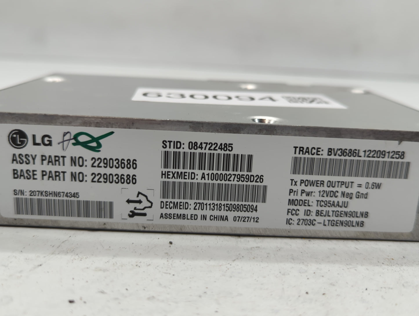 2014-2015 Buick Lacrosse Chassis Control Module Ccm Bcm Body Control - Oemusedautoparts1.com