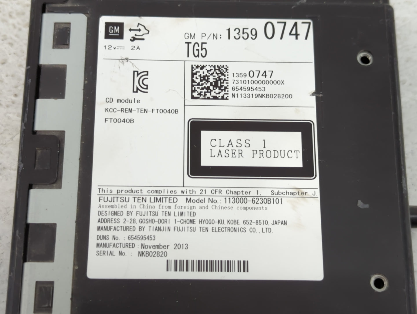 2014-2014 Buick Lacrosse Am Fm Cd Player Radio Receiver - Oemusedautoparts1.com