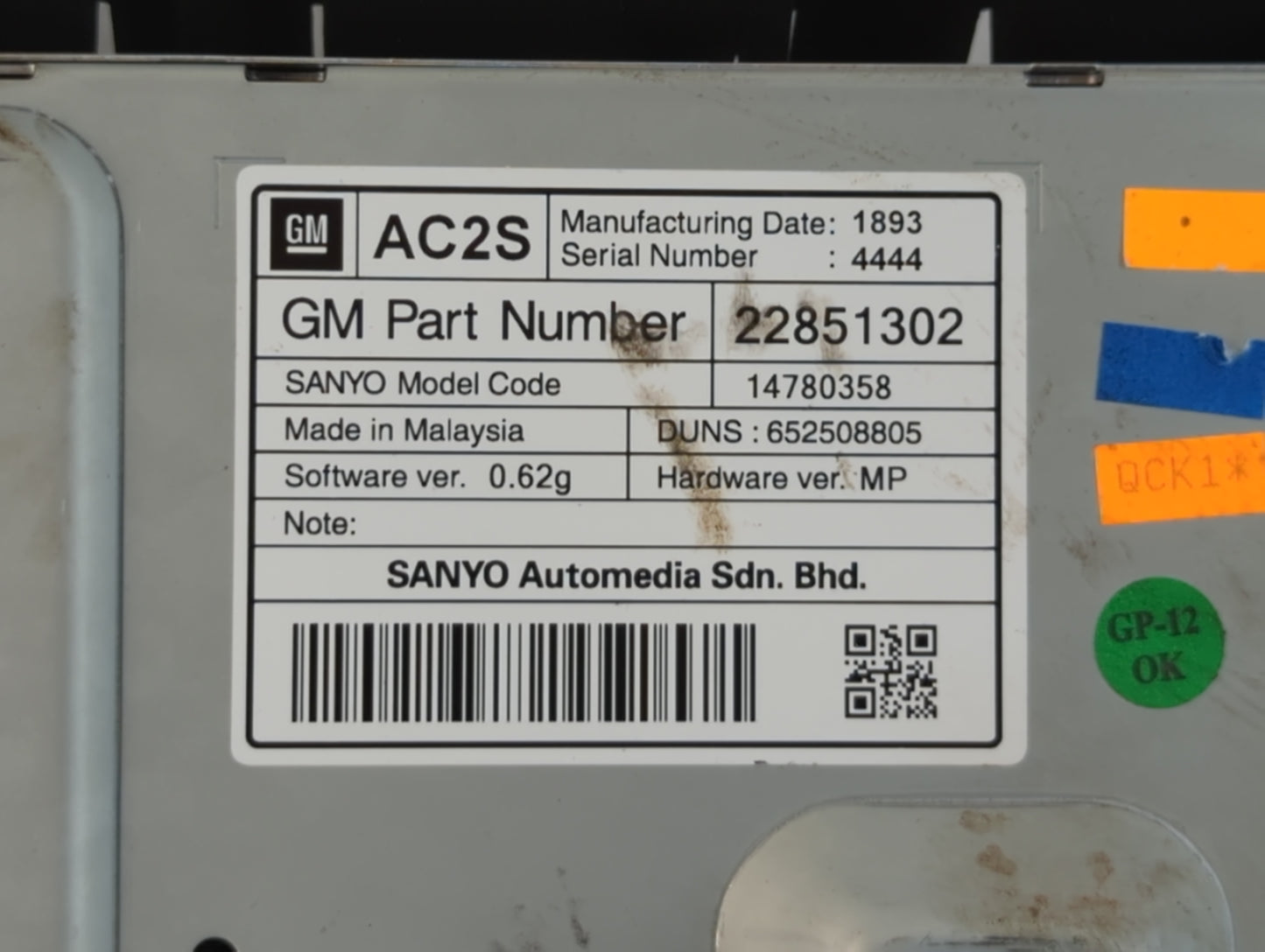 2012-2016 Buick Verano Information Display Screen - Oemusedautoparts1.com