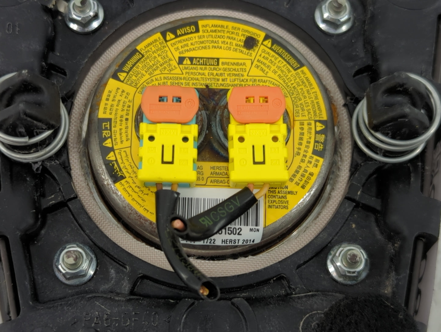 2012-2017 Buick Verano Air Bag Driver Left Steering Wheel Mounted P/N:20986956 Fits Fits 2012 2013 2014 2015 2016 2017 OEM U