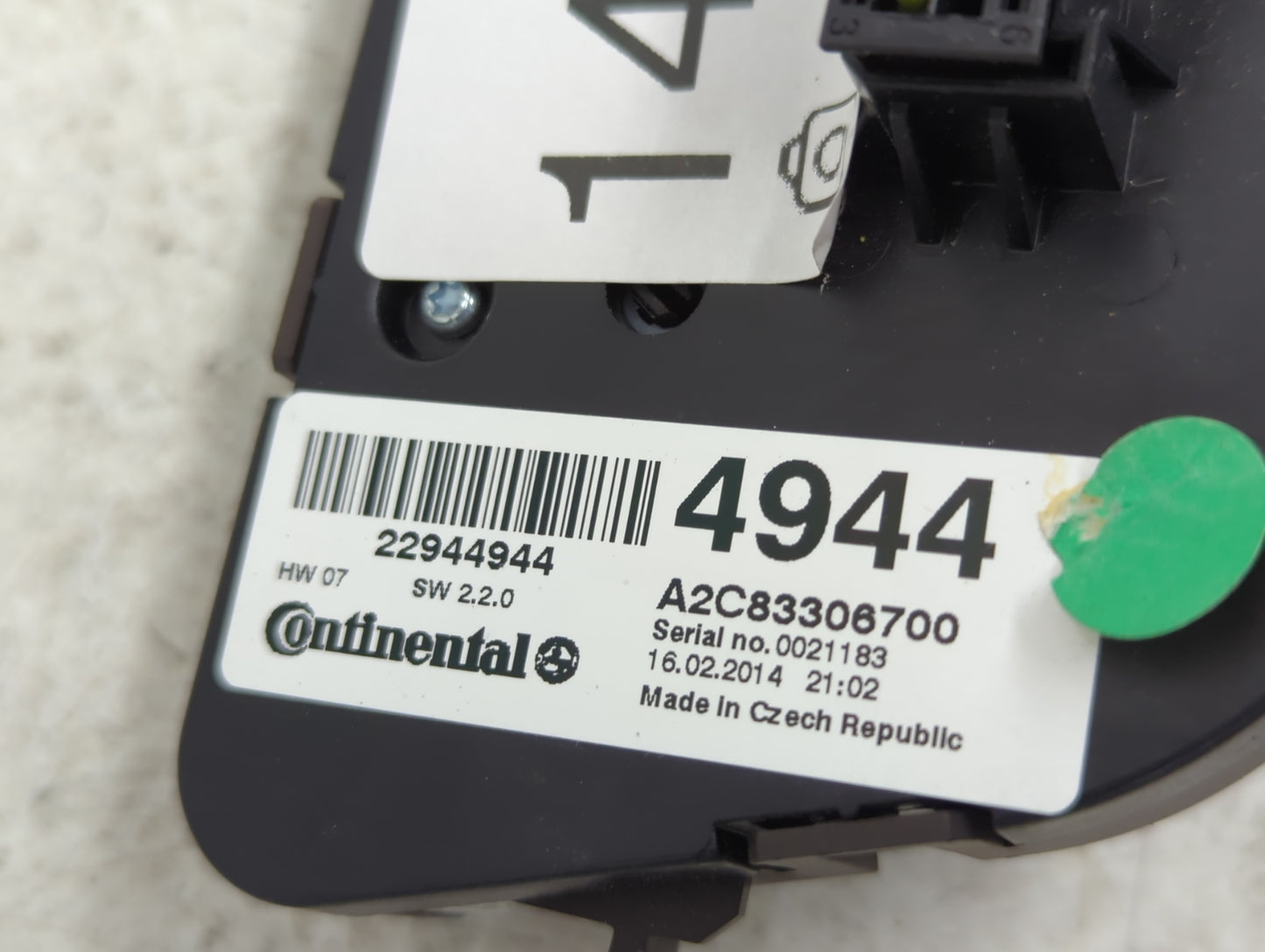 2012-2015 Buick Verano Climate Control Module Temperature AC/Heater Replacement P/N:22944944 A2C83306700 Fits OEM Used Auto 