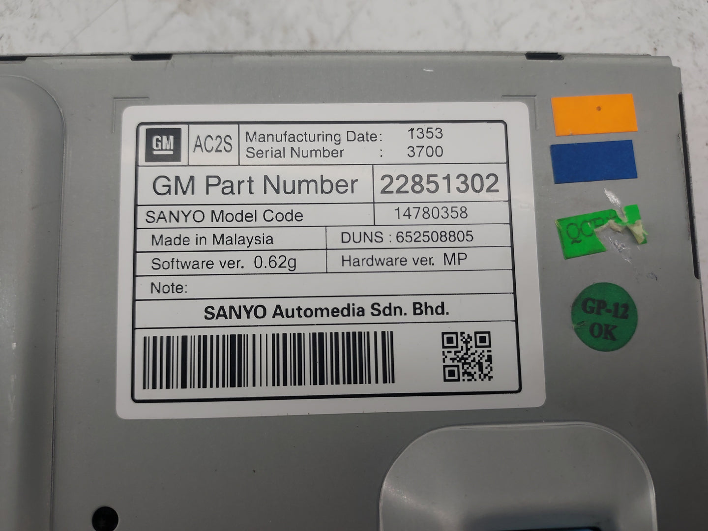 2012-2016 Buick Verano Information Display Screen 1496415 - Oemusedautoparts1.com
