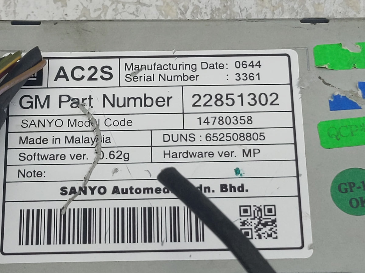 2012-2016 Buick Verano Information Radio Display Screen 1508855 - Oemusedautoparts1.com