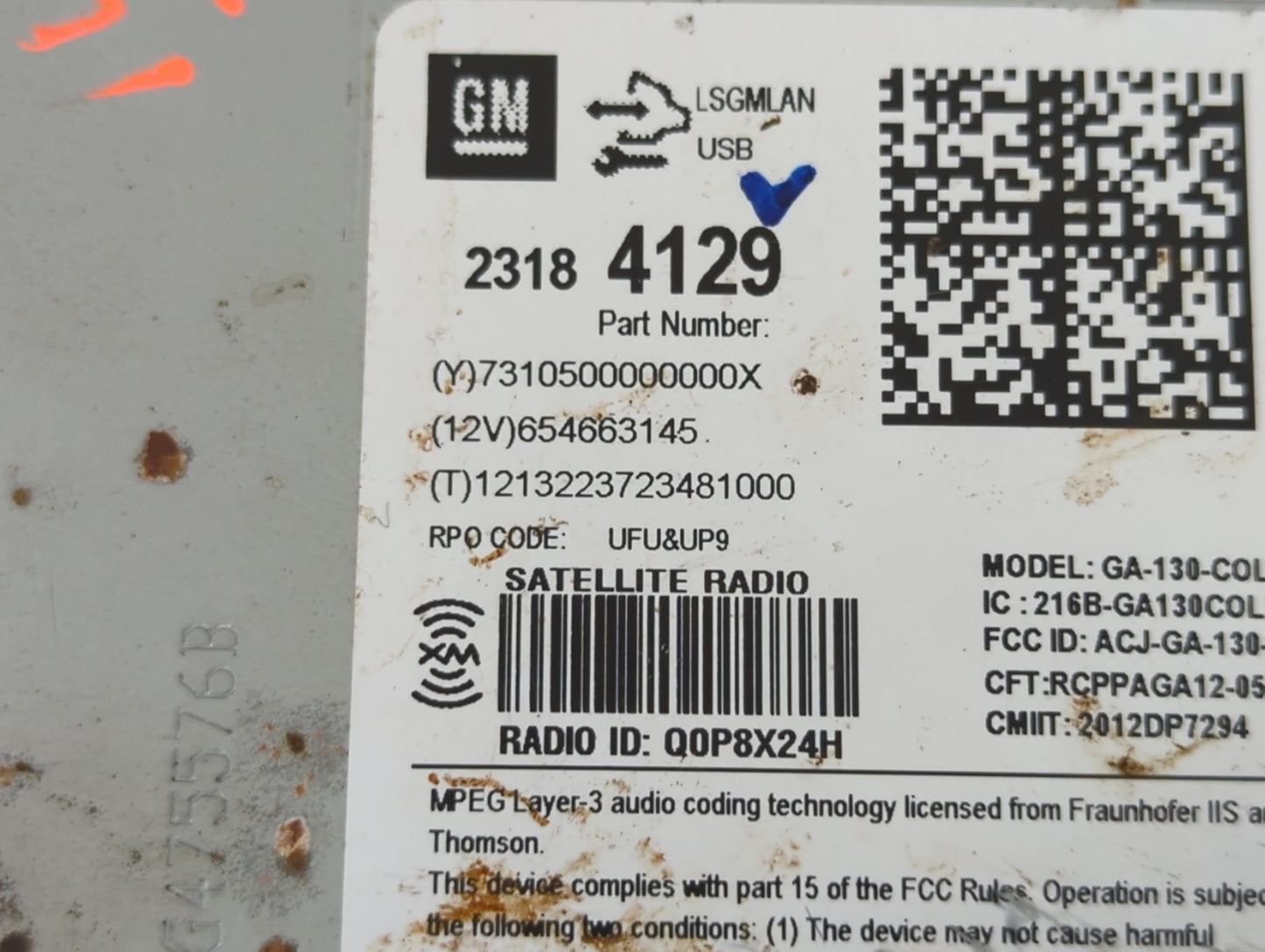 2014-2014 Buick Verano Am Fm Cd Player Radio Receiver - Oemusedautoparts1.com