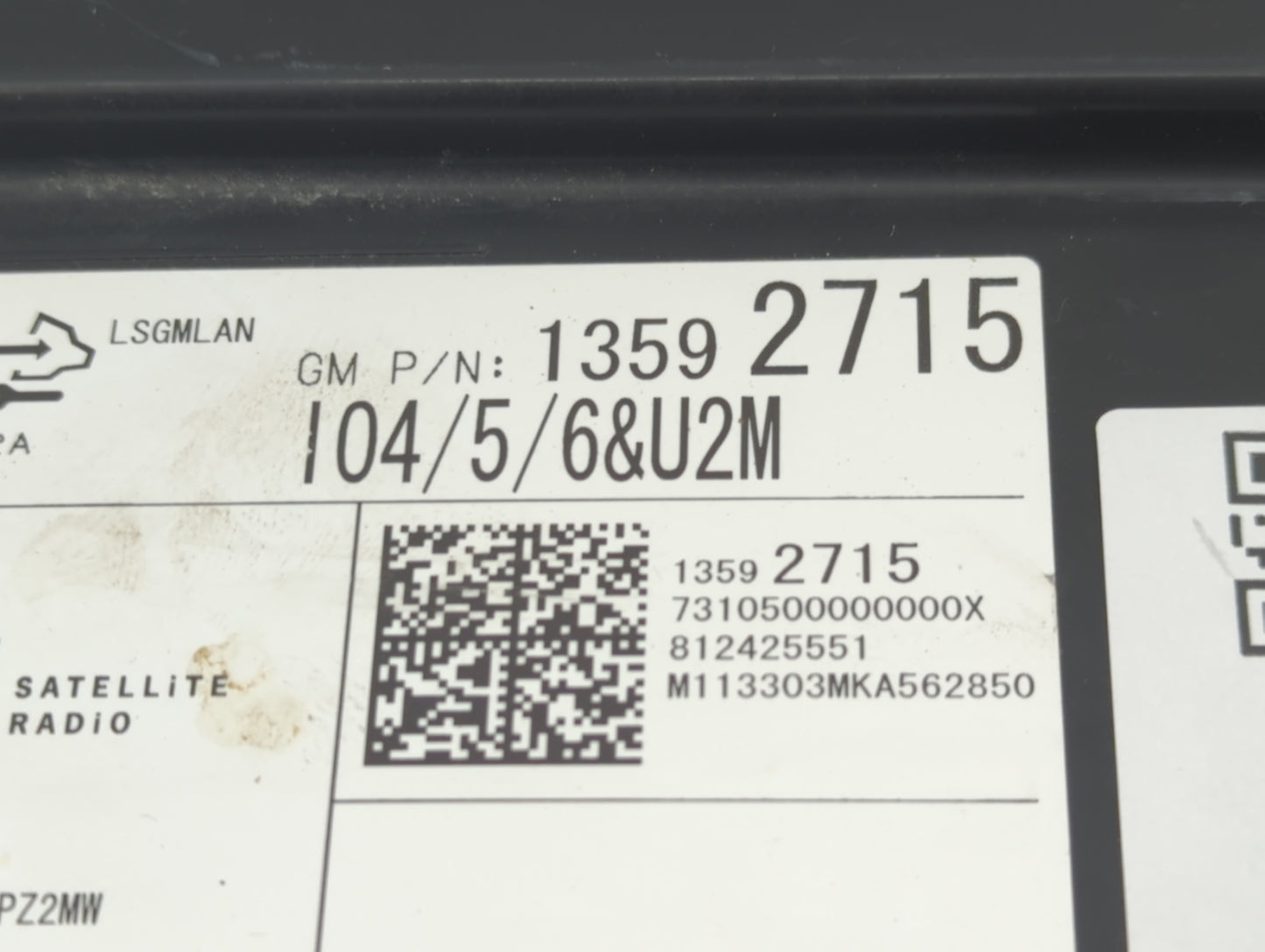 2014 Cadillac Cts Radio AM FM Cd Player Receiver Replacement P/N:13592715 84498601, 84335845 Fits OEM Used Auto Parts - Oemu