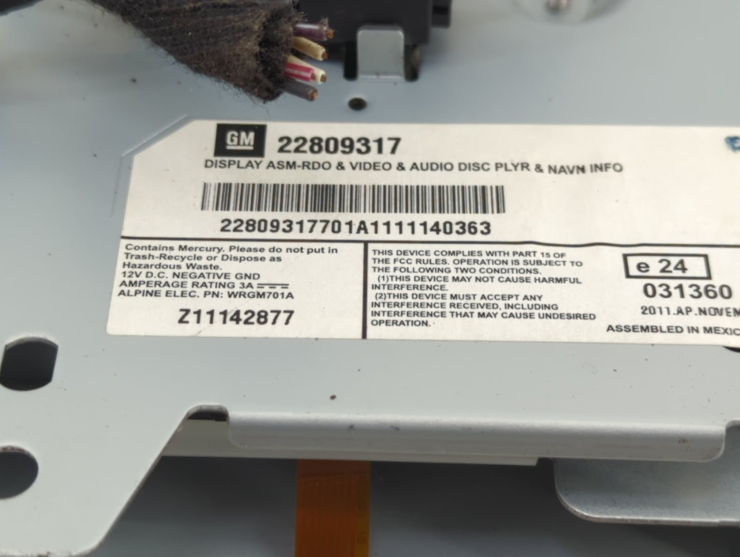 2008-2015 Cadillac Cts Information Display Screen - Oemusedautoparts1.com