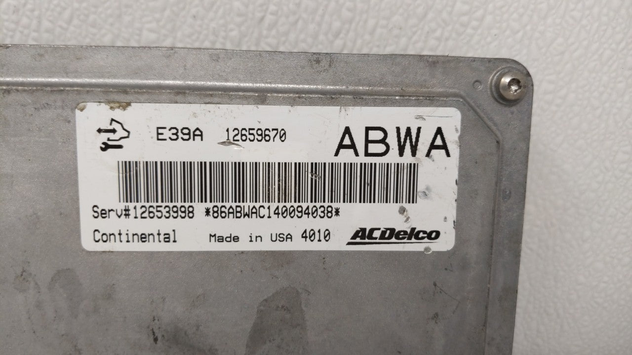 2014-2015 Cadillac Cts PCM Engine Control Computer ECU ECM PCU OEM Fits OEM Used Auto Parts - Oemusedautoparts1.com