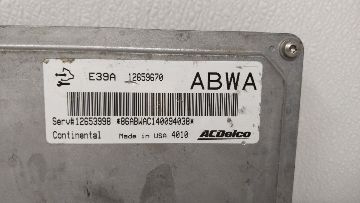 2014-2015 Cadillac Cts PCM Engine Control Computer ECU ECM PCU OEM OEM Used Auto Parts - Oemusedautoparts1.com