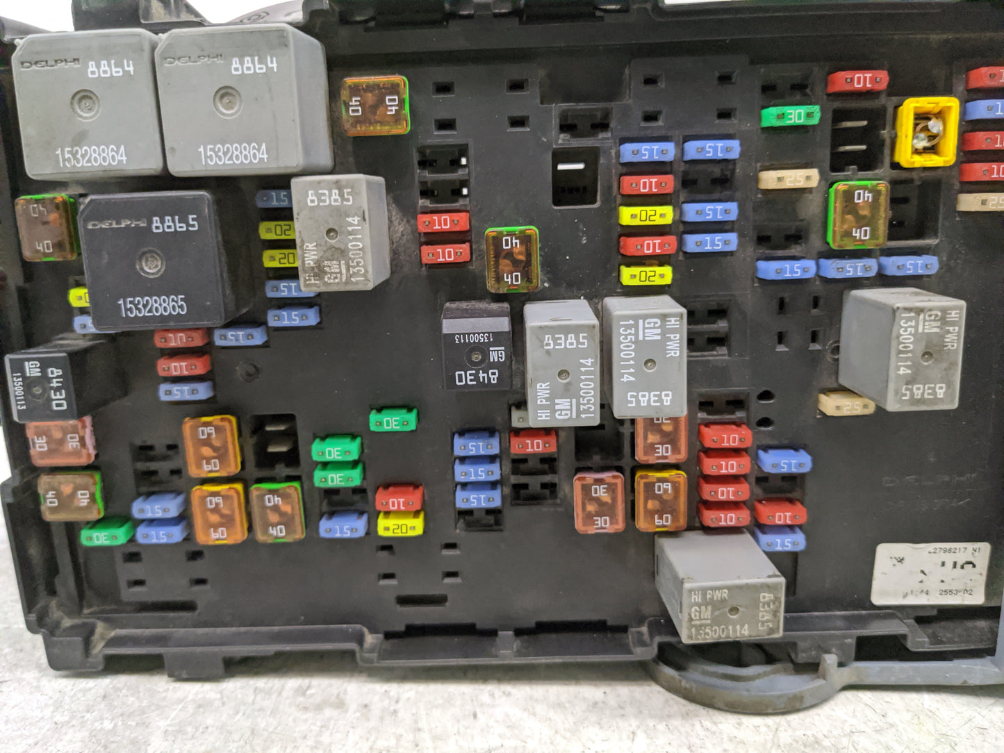 2010-2014 Cadillac Escalade Fusebox Fuse Box Panel Relay Module P/N:22798217 Fits Fits 2010 2011 2012 2013 2014 OEM Used Aut