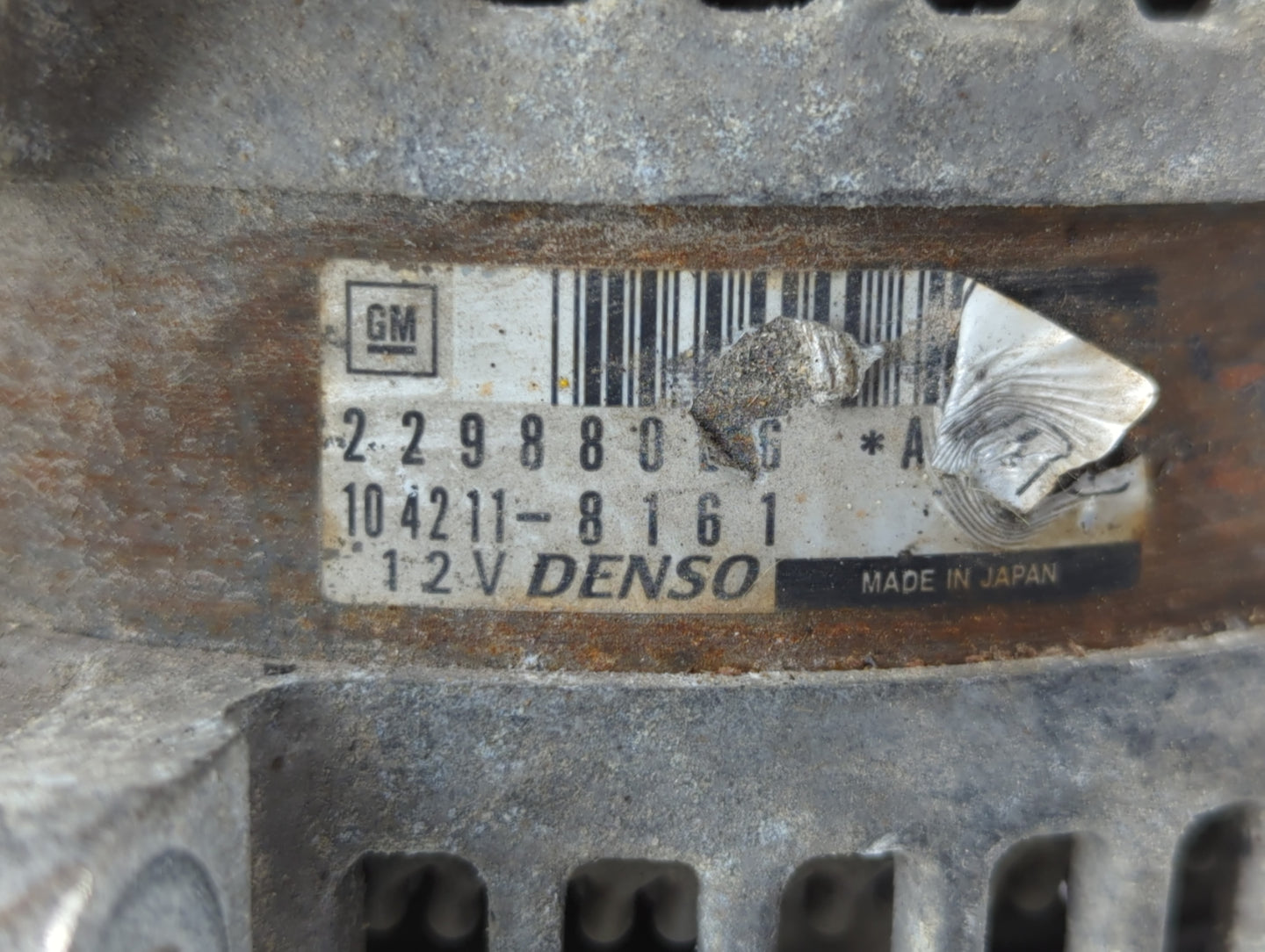 2013-2016 Cadillac Srx Alternator Replacement Generator Charging Assembly Engine OEM P/N:104211-8161 22982006 Fits OEM Used 