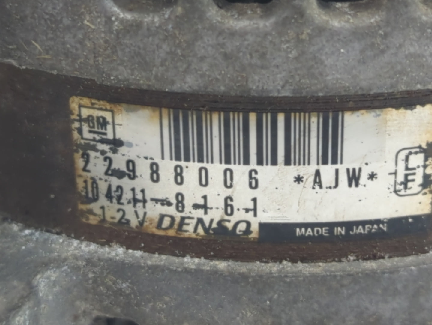 2013-2016 Cadillac Srx Alternator Replacement Generator Charging Assembly Engine OEM P/N:22988006 Fits OEM Used Auto Parts -