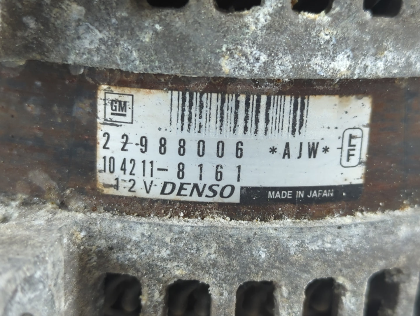 2013-2016 Cadillac Srx Alternator Replacement Generator Charging Assembly Engine OEM P/N:104211-8161 22988006 Fits OEM Used 