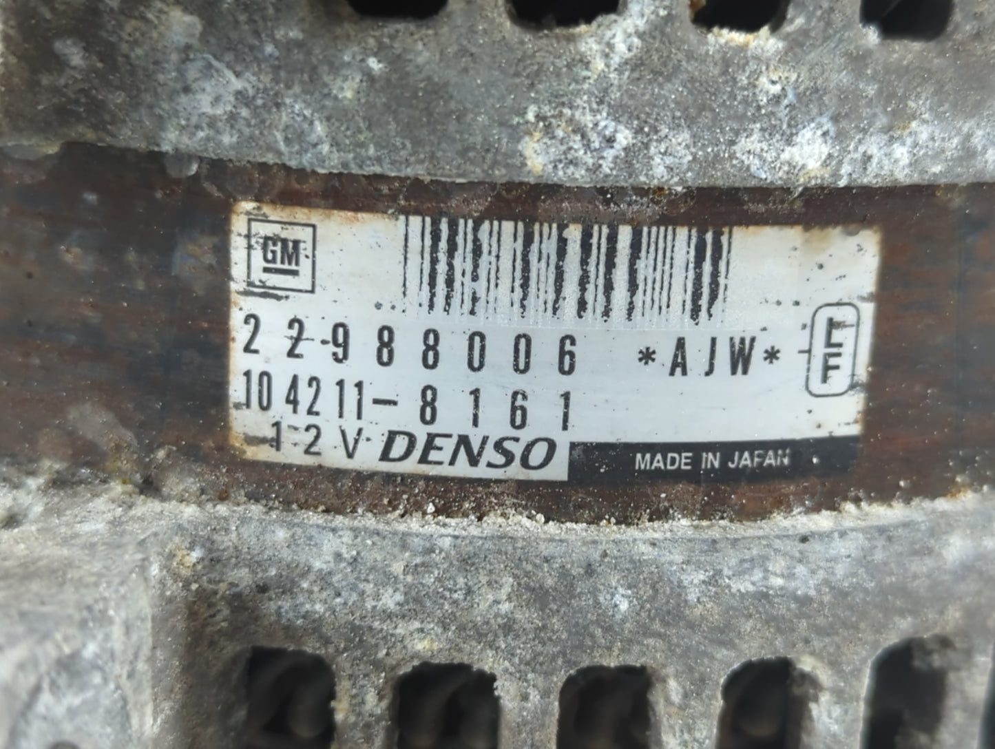 2013-2016 Cadillac Srx Alternator Replacement Generator Charging Assembly Engine OEM P/N:104211-8161 22988006 Fits OEM Used 