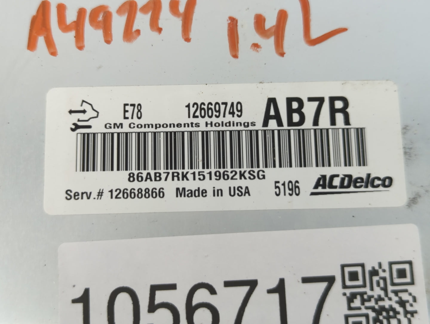 2012-2016 Chevrolet Cruze PCM Engine Control Computer ECU ECM PCU OEM P/N:12669749 Fits Fits 2011 2012 2013 2014 2015 2016 O