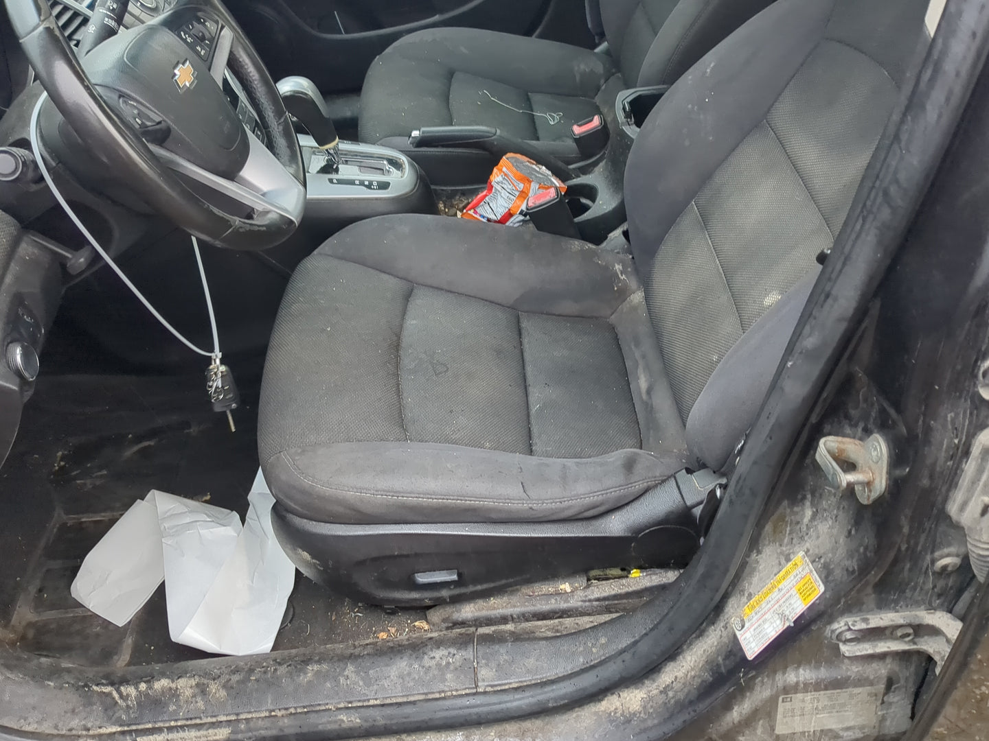 2012-2016 Chevrolet Cruze Driver Front Seat Oem 1199726 - Oemusedautoparts1.com
