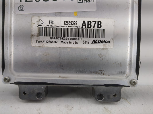 2012-2016 Chevrolet Cruze PCM Engine Control Computer ECU ECM PCU OEM P/N:12669329 Fits Fits 2011 2012 2013 2014 2015 2016 OEM Used Auto Parts