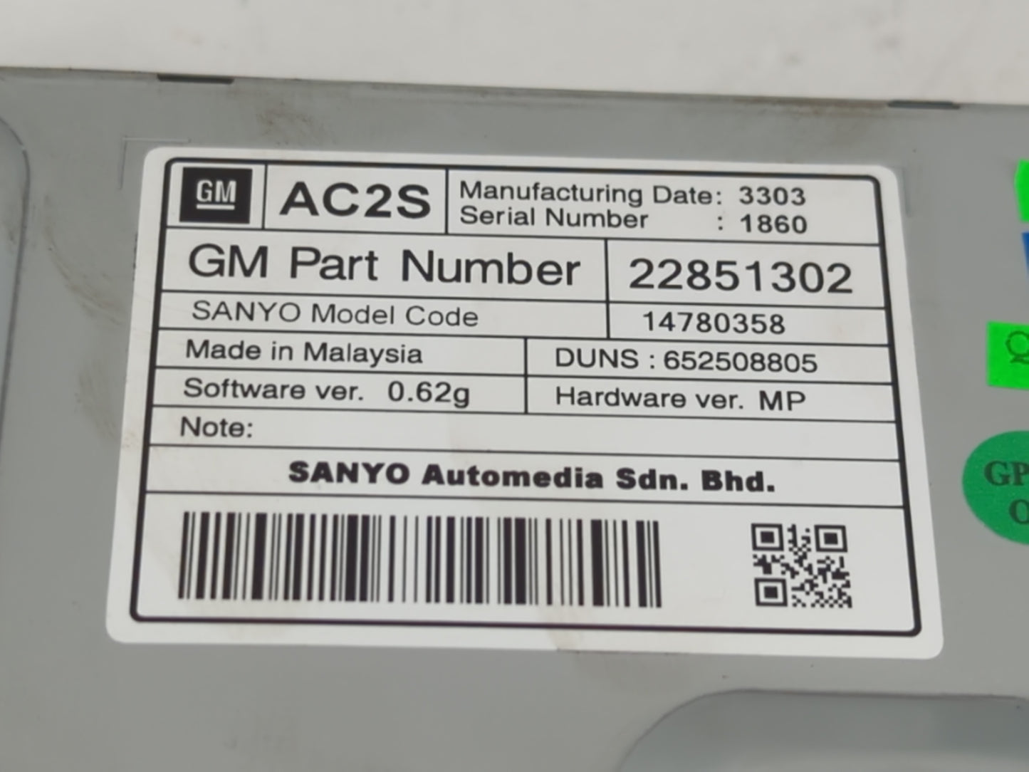 2012-2016 Chevrolet Cruze Information Display Screen - Oemusedautoparts1.com