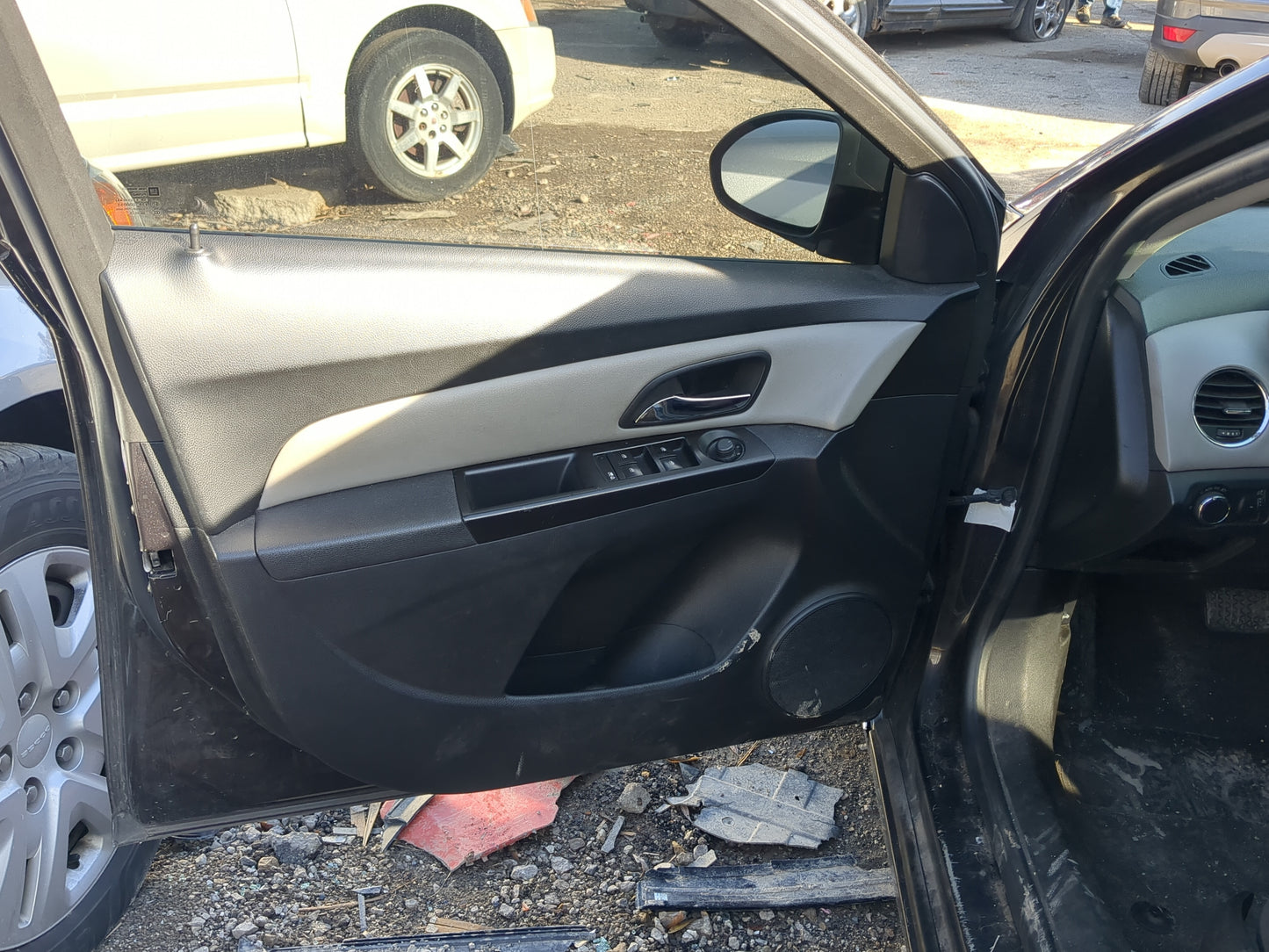 2014 Chevrolet Cruze Front Left Driver Interior Door Panel Trim 1235084 - Oemusedautoparts1.com