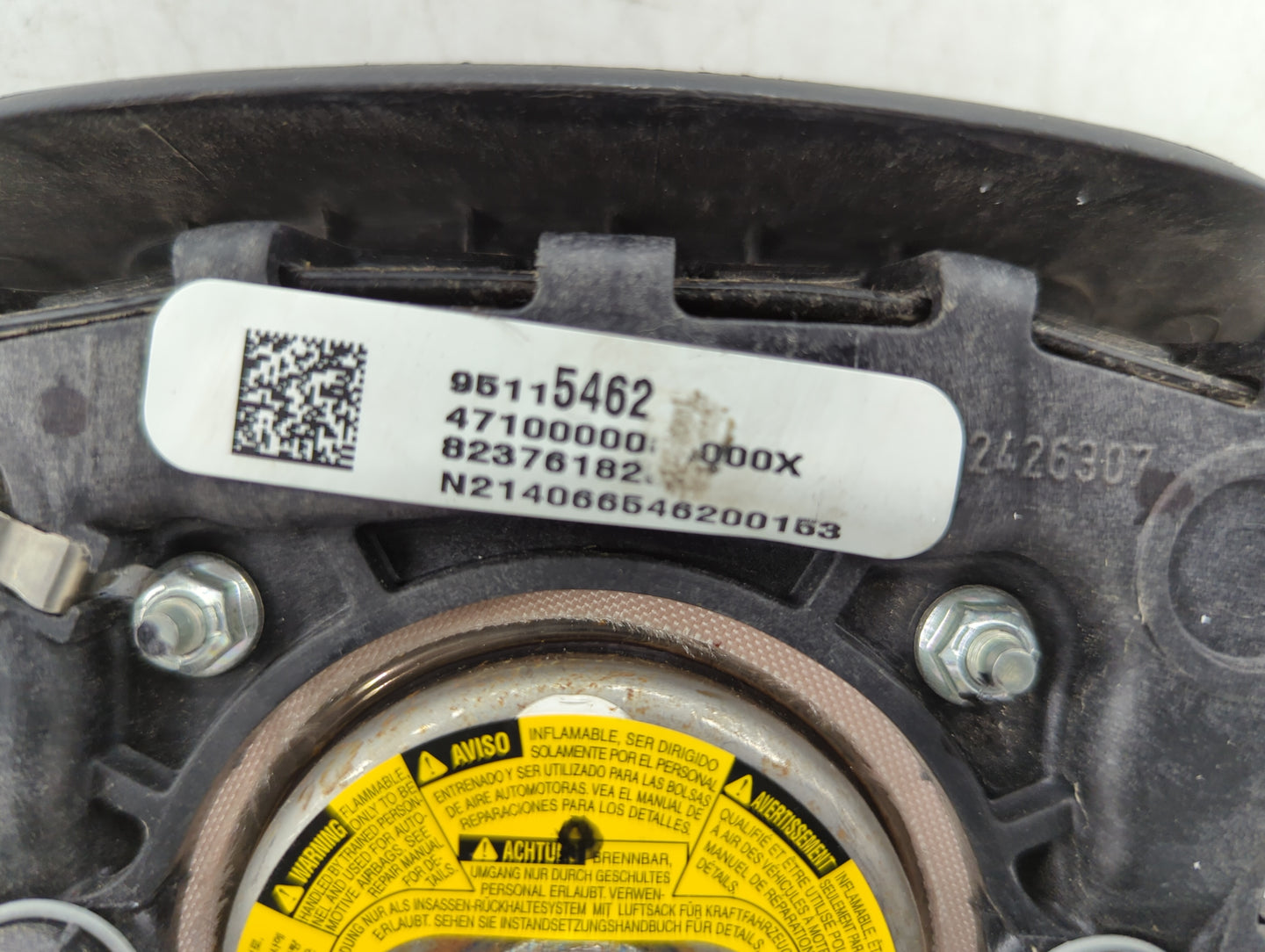 2013-2016 Chevrolet Cruze Air Bag Driver Left Steering Wheel Mounted P/N:95115462 Fits Fits 2013 2014 2015 2016 OEM Used Aut