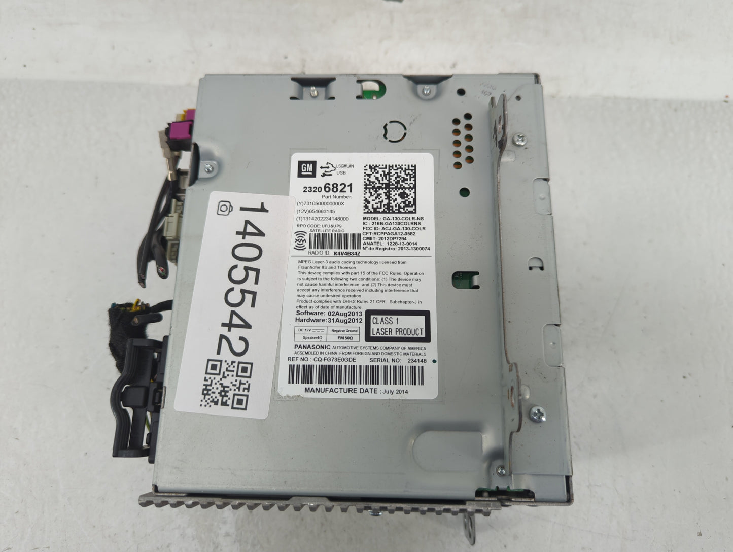 2014-2016 Chevrolet Cruze Radio AM FM Cd Player Receiver Replacement P/N:23206821 Fits Fits 2014 2015 2016 2017 OEM Used Aut