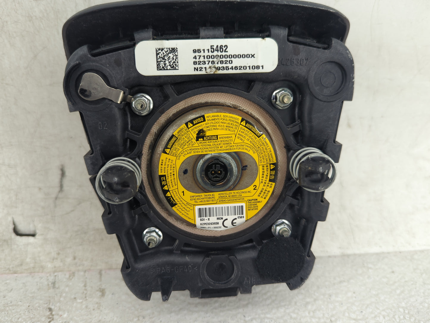 2013-2016 Chevrolet Cruze Air Bag Driver Left Steering Wheel Mounted P/N:95115462 4710000000000X Fits Fits 2013 2014 2015 20