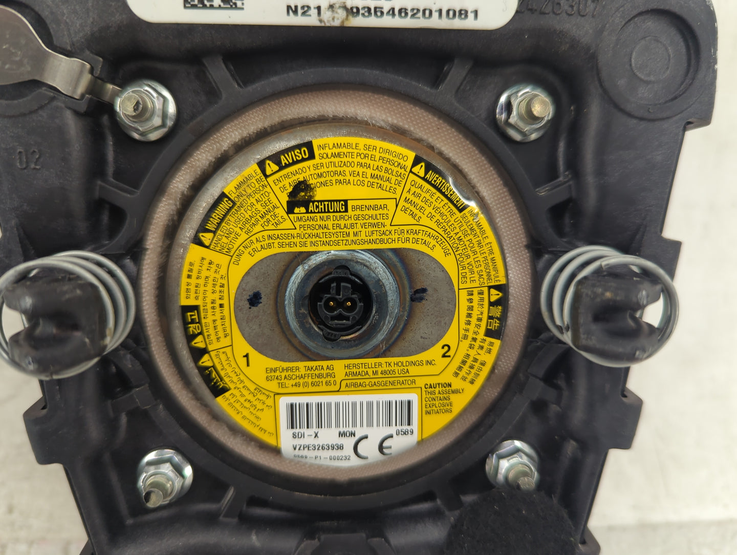 2013-2016 Chevrolet Cruze Air Bag Driver Left Steering Wheel Mounted P/N:95115462 4710000000000X Fits Fits 2013 2014 2015 20