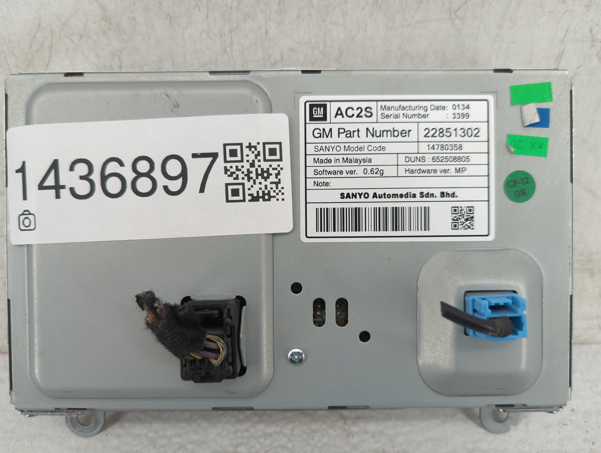 2012-2016 Chevrolet Cruze Information Radio Display Screen 1436897 - Oemusedautoparts1.com