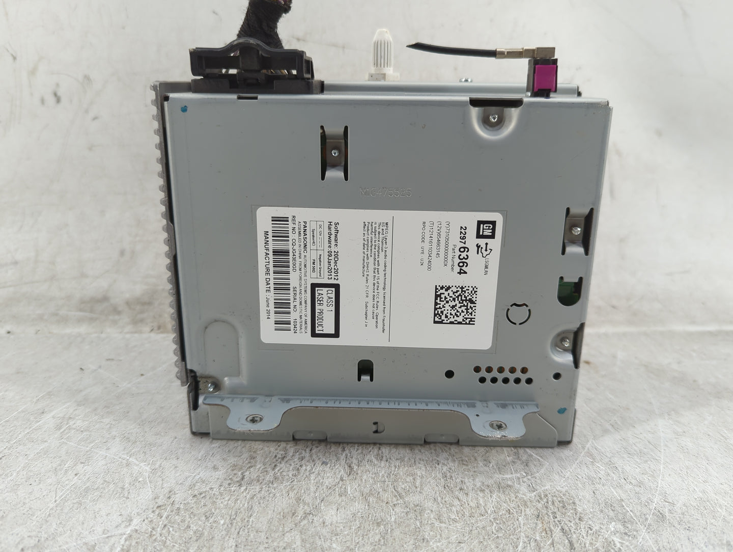2013-2016 Chevrolet Cruze Radio AM FM Cd Player Receiver Replacement P/N:22976364 Fits Fits 2013 2014 2015 2016 OEM Used Aut