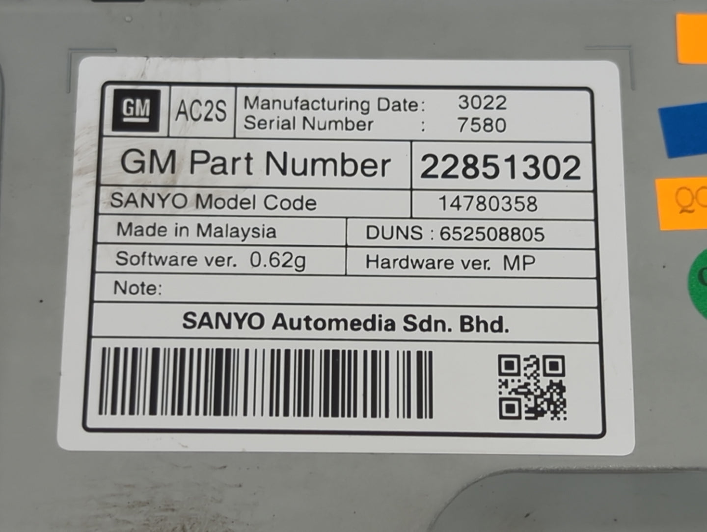 2012-2016 Chevrolet Cruze Information Display Screen - Oemusedautoparts1.com