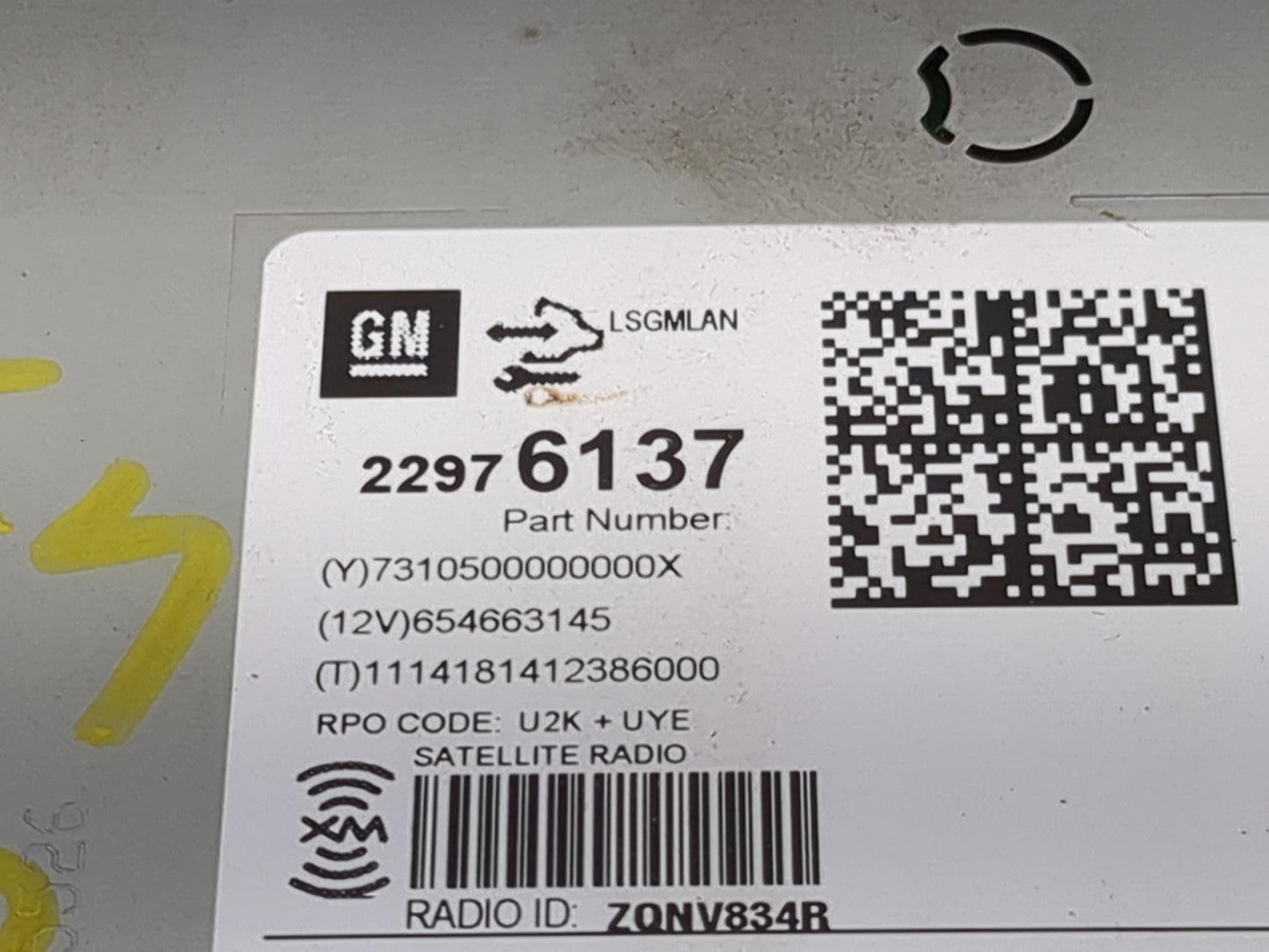2013-2016 Chevrolet Cruze Radio AM FM Cd Player Receiver Replacement P/N:22976137 Fits Fits 2013 2014 2015 2016 OEM Used Aut